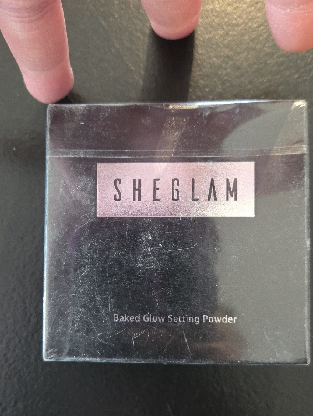 Sheglam Black Compact with Pink Accent Translucent And New